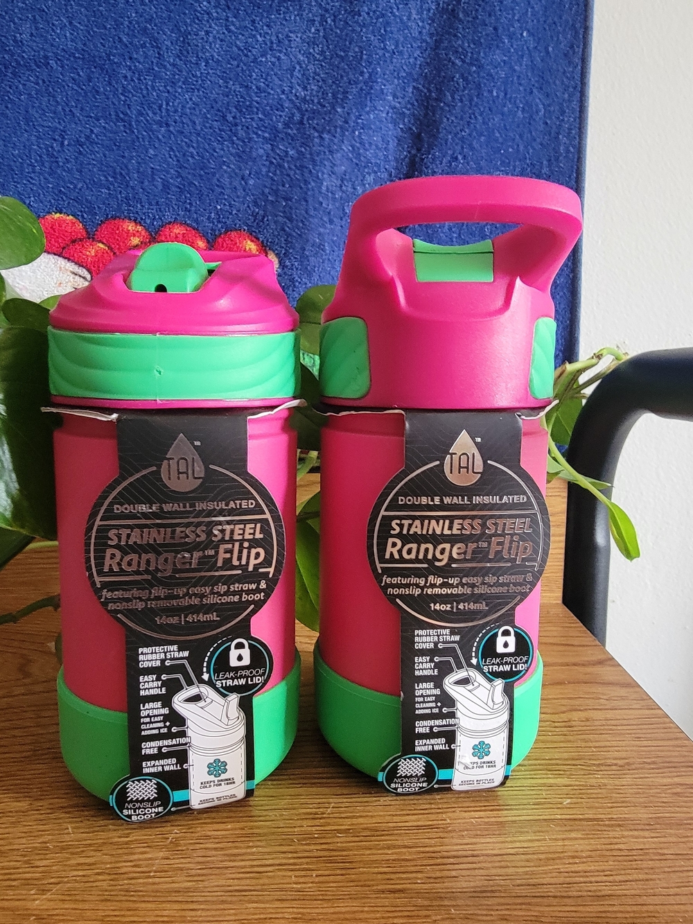 Stainless Steel Ranger Flip Insulated Bottle - Pink & Green